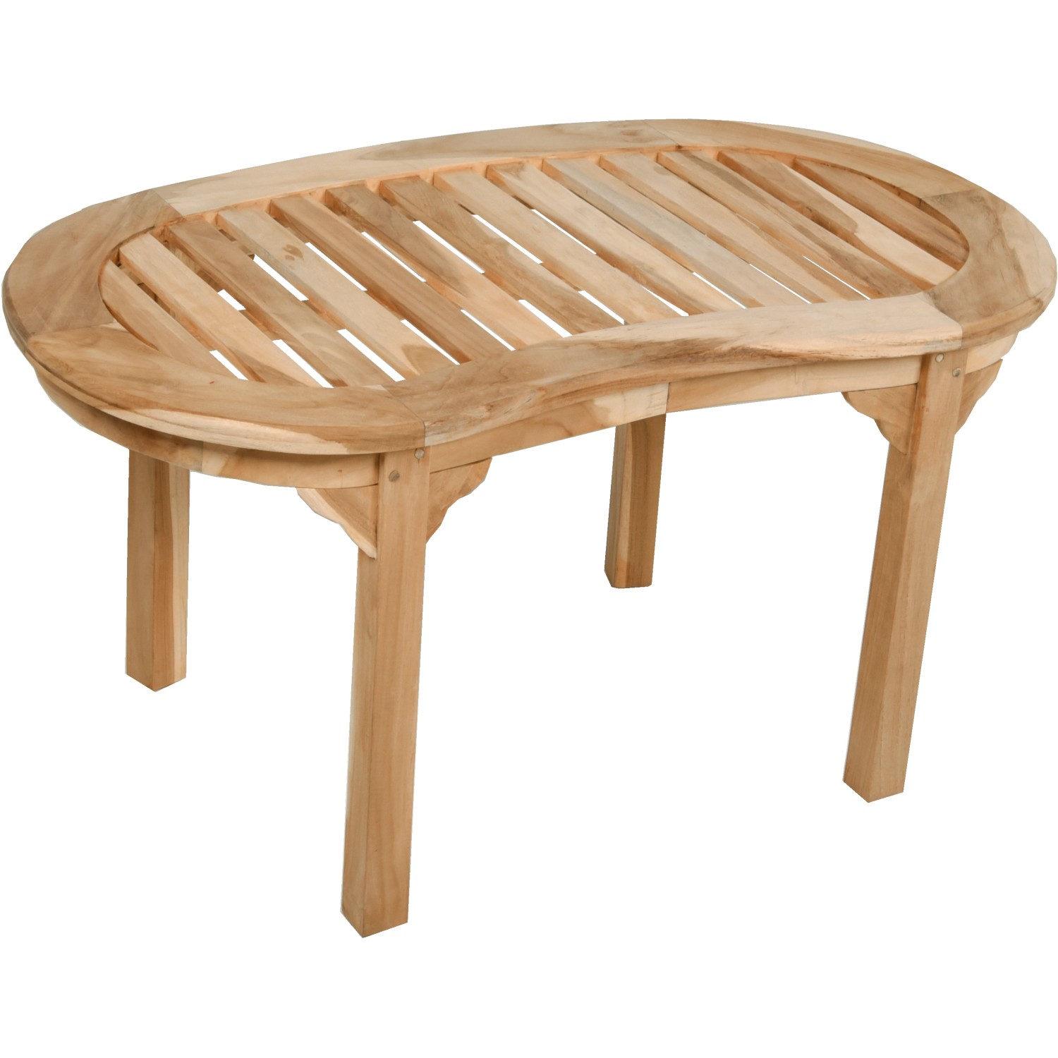 Garden Pleasure Gartentisch AMBON Oval Teak 45 cm x 90 cm günstig online kaufen