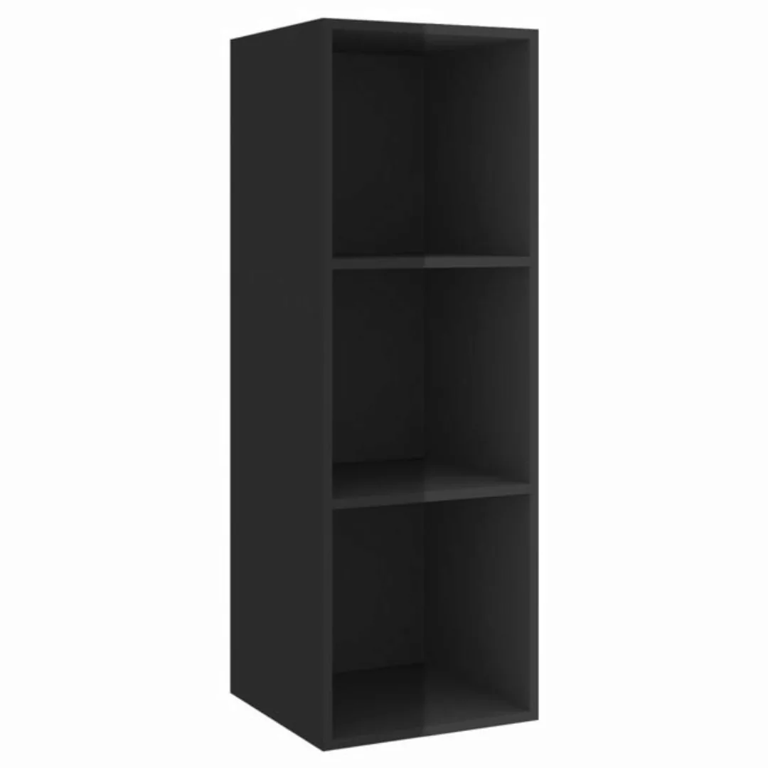 vidaXL TV-Schrank TV-Wandschrank Hochglanz-Schwarz 37x37x107cm Spanplatte günstig online kaufen