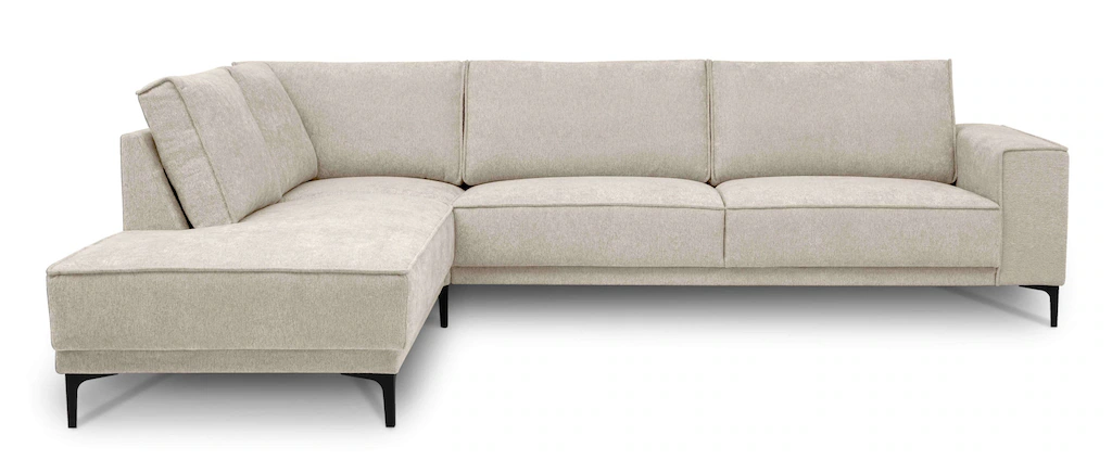 Places of Style Ecksofa "Polsterecke Oland, Struktur, Flachgewebe, Luxus-Mi günstig online kaufen