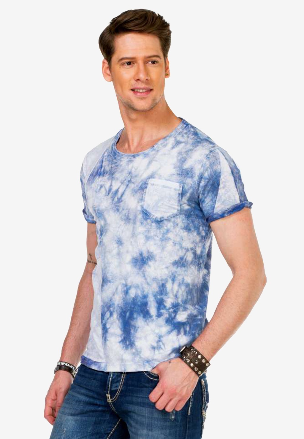 Cipo & Baxx T-Shirt, mit Batik Waschung günstig online kaufen