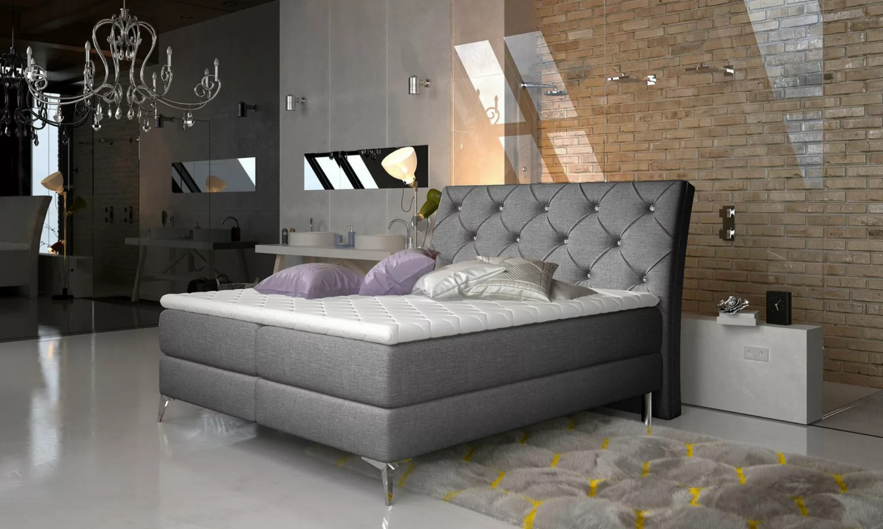 ALTDECOR Boxspringbett NOBL (Bettkasten, H3 Matratze Bonellfederung, Topper günstig online kaufen