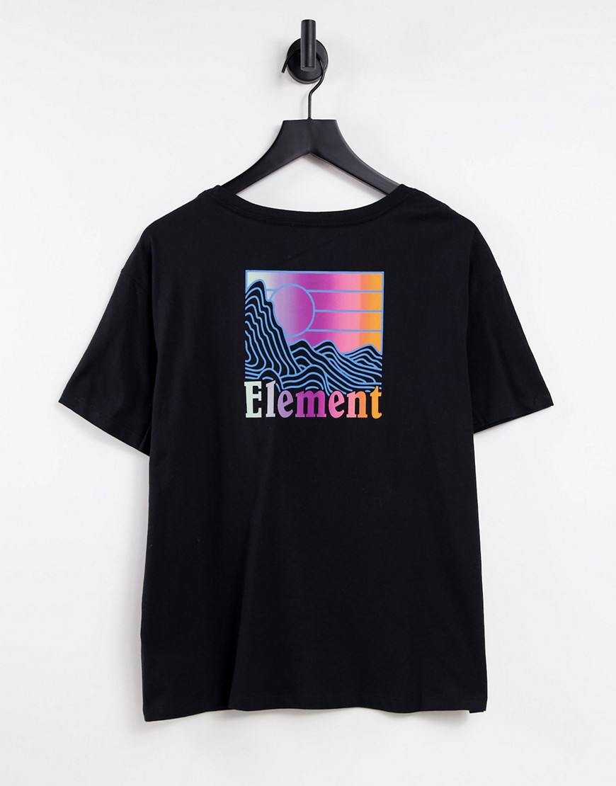 Element – Zoltana – T-Shirt in Schwarz mit Rückenprint, exklusiv bei ASOS günstig online kaufen