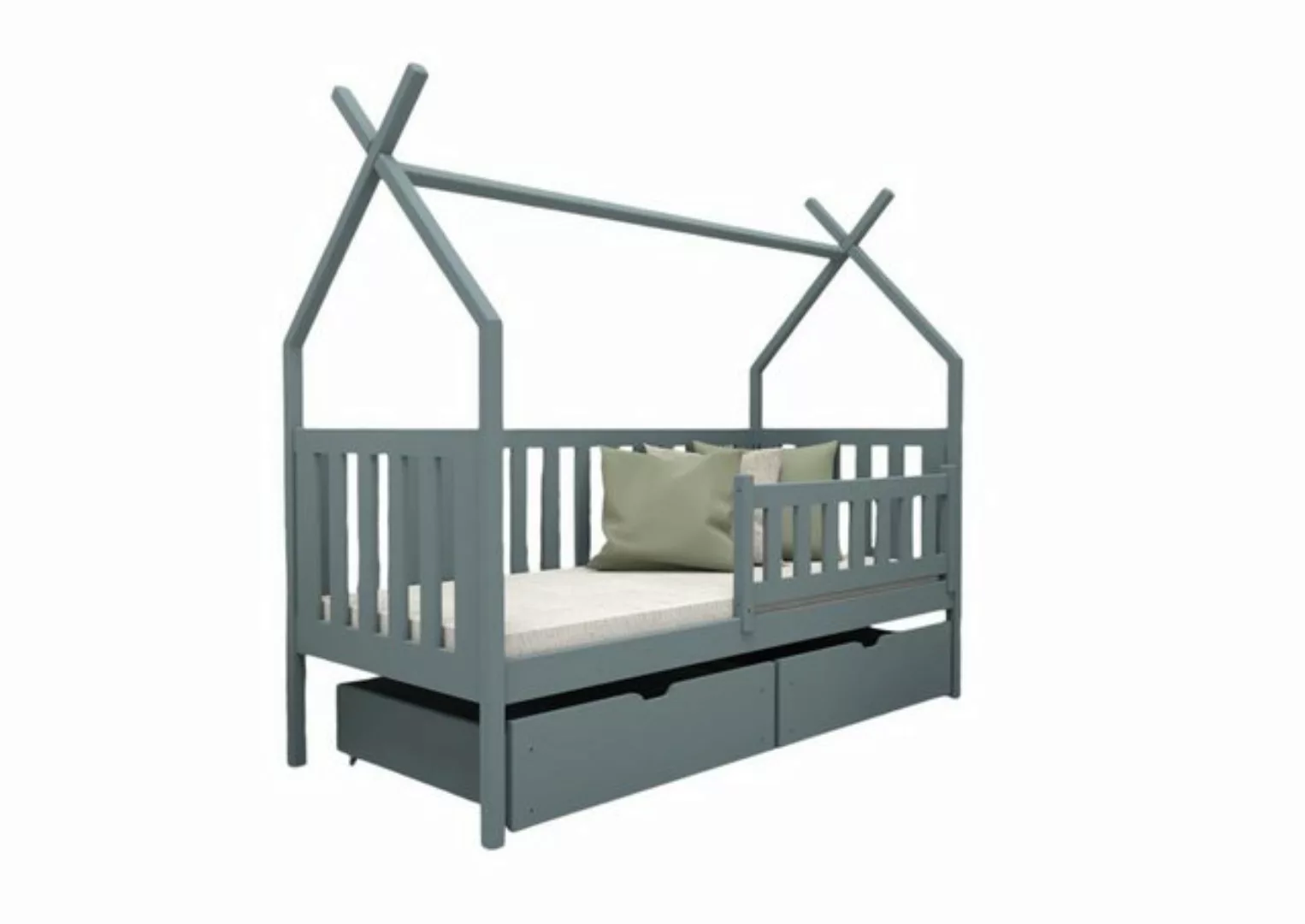 Fun Möbel Hausbett Kinderbett DARLIN (in vier Farben, inkl. Rausfallschutz) günstig online kaufen