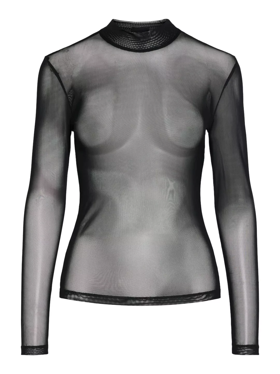 pieces Langarmshirt PCNINNI LS T-NECK MESH TOP NOOS BC günstig online kaufen