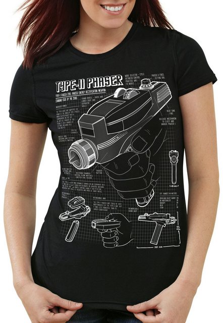 style3 T-Shirt Phaser 2265 Blaupause star trek Raumschiff Enterprise NCC-70 günstig online kaufen