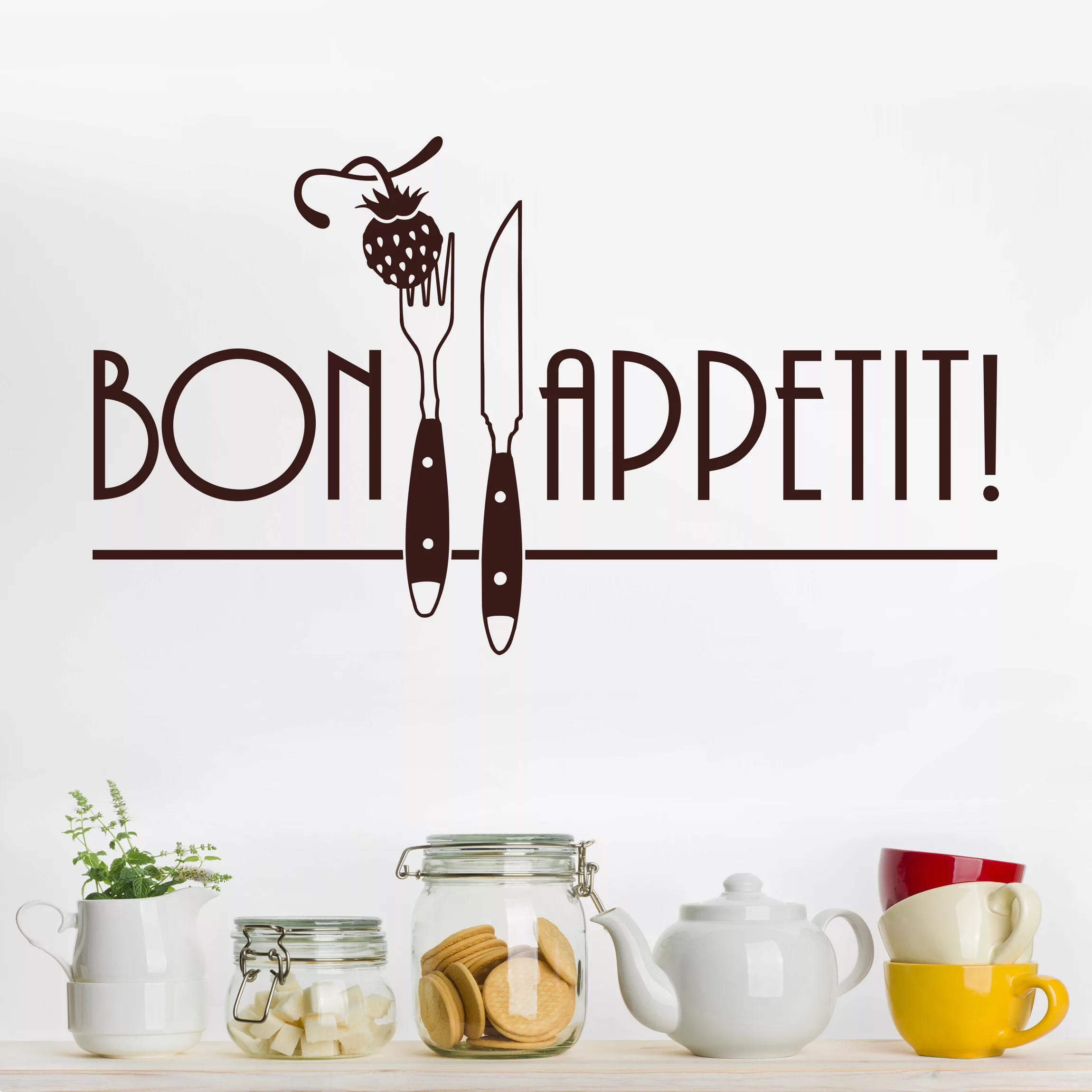 Wandtattoo Küchenspruch No.SF141 Bon Appetit günstig online kaufen