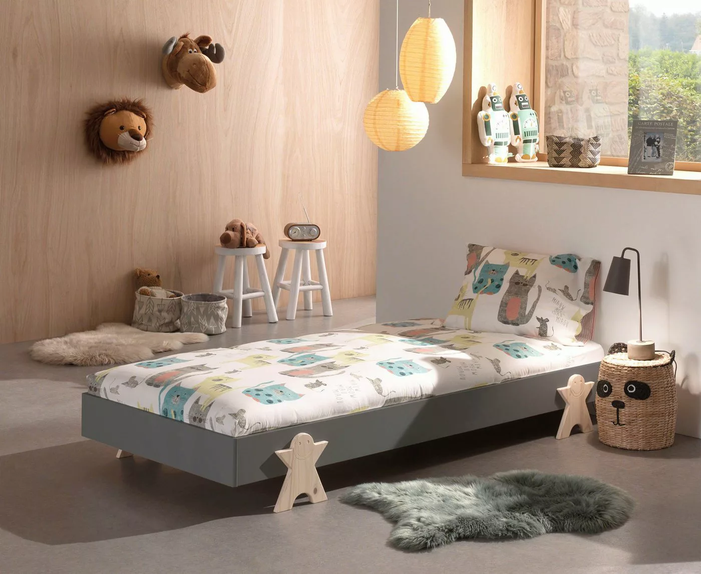 Vipack Kinderbett Modulo, Jugendbett, Einzelbett, Stapelbett mit Füßen in S günstig online kaufen