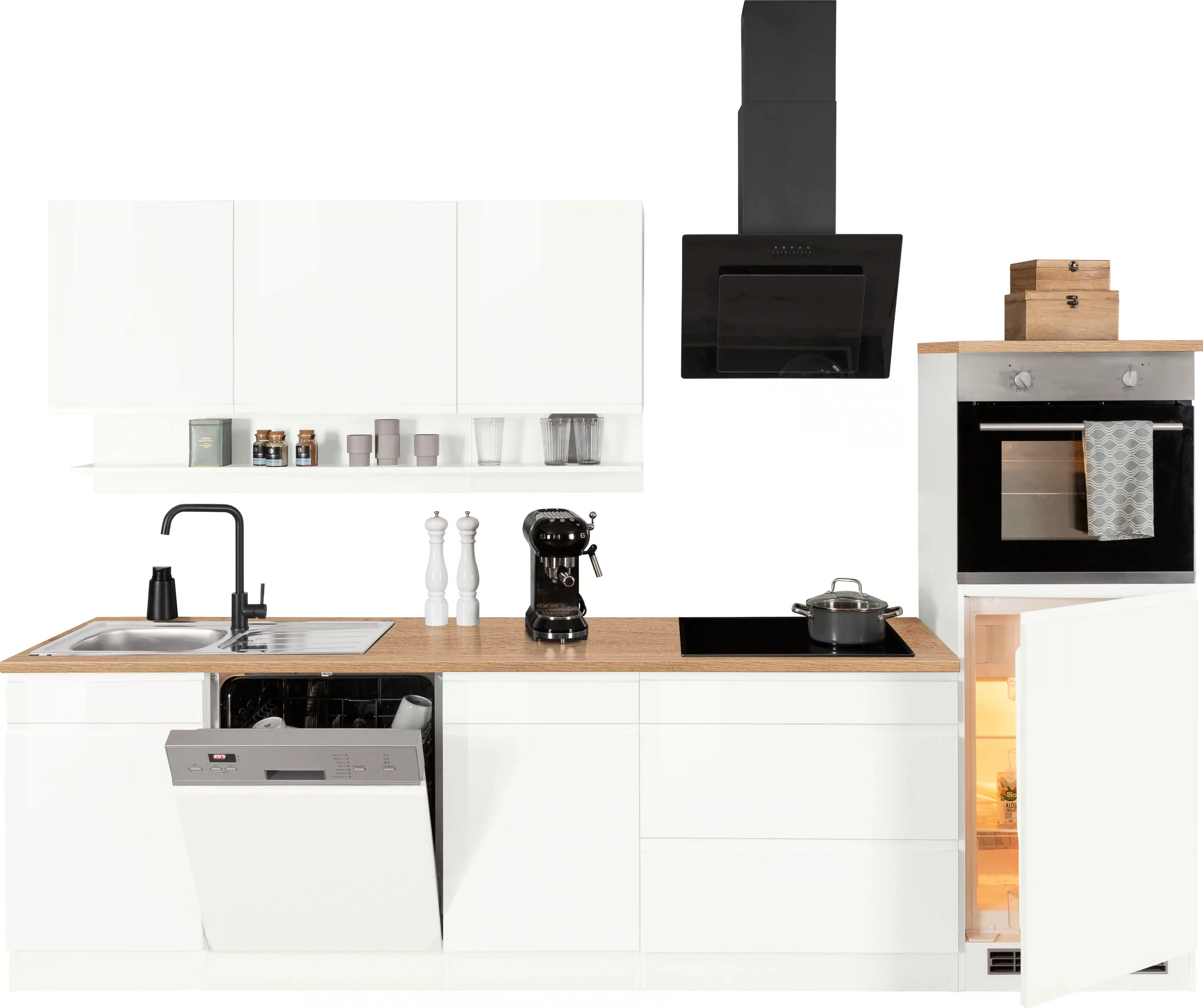 Kochstation Küche "KS-Virginia", Breite 300 cm, ohne E-Geräte günstig online kaufen