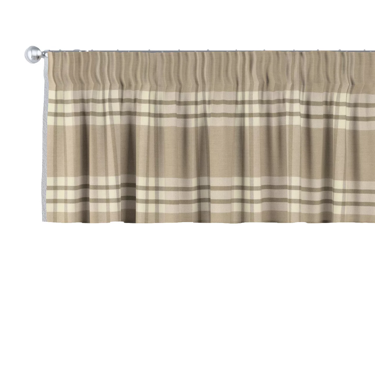 Kurzgardine mit Kräuselband, beige, 130 x 40 cm, Edinburgh (144-95) günstig online kaufen