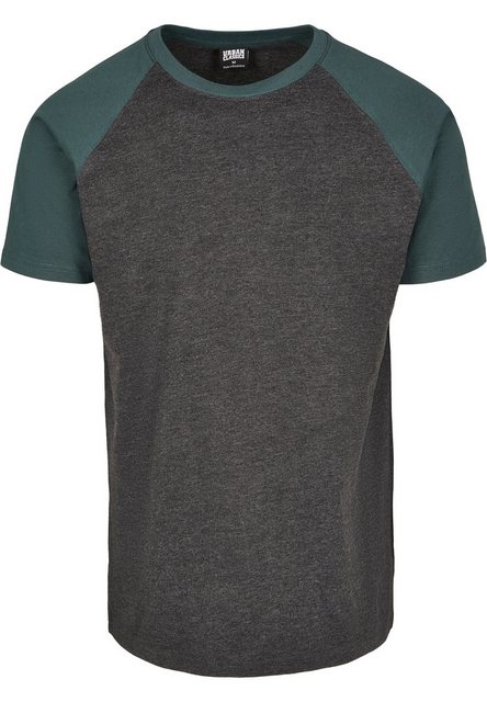 URBAN CLASSICS T-Shirt TB639 - Raglan Contrast Tee charcoal/bottlegreen XL günstig online kaufen