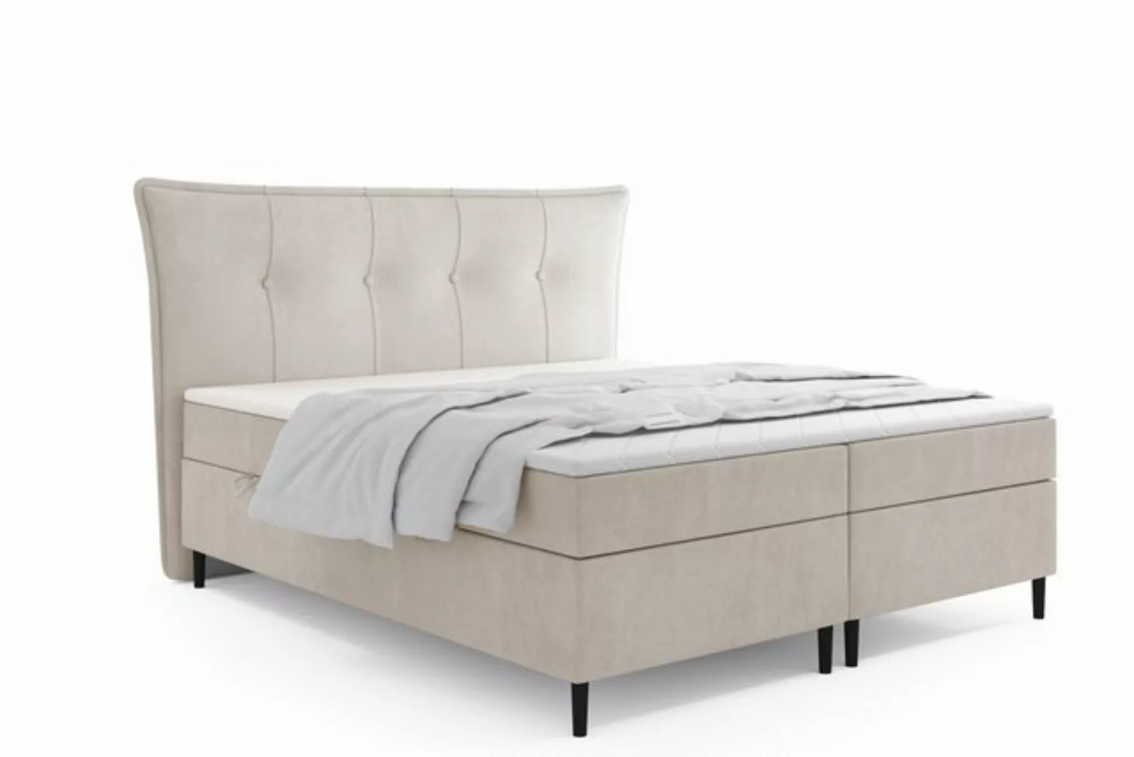 Labett Boxspringbett mit Bettkasten mit hohen Beinen ZOYA (2 Bettkästen, To günstig online kaufen