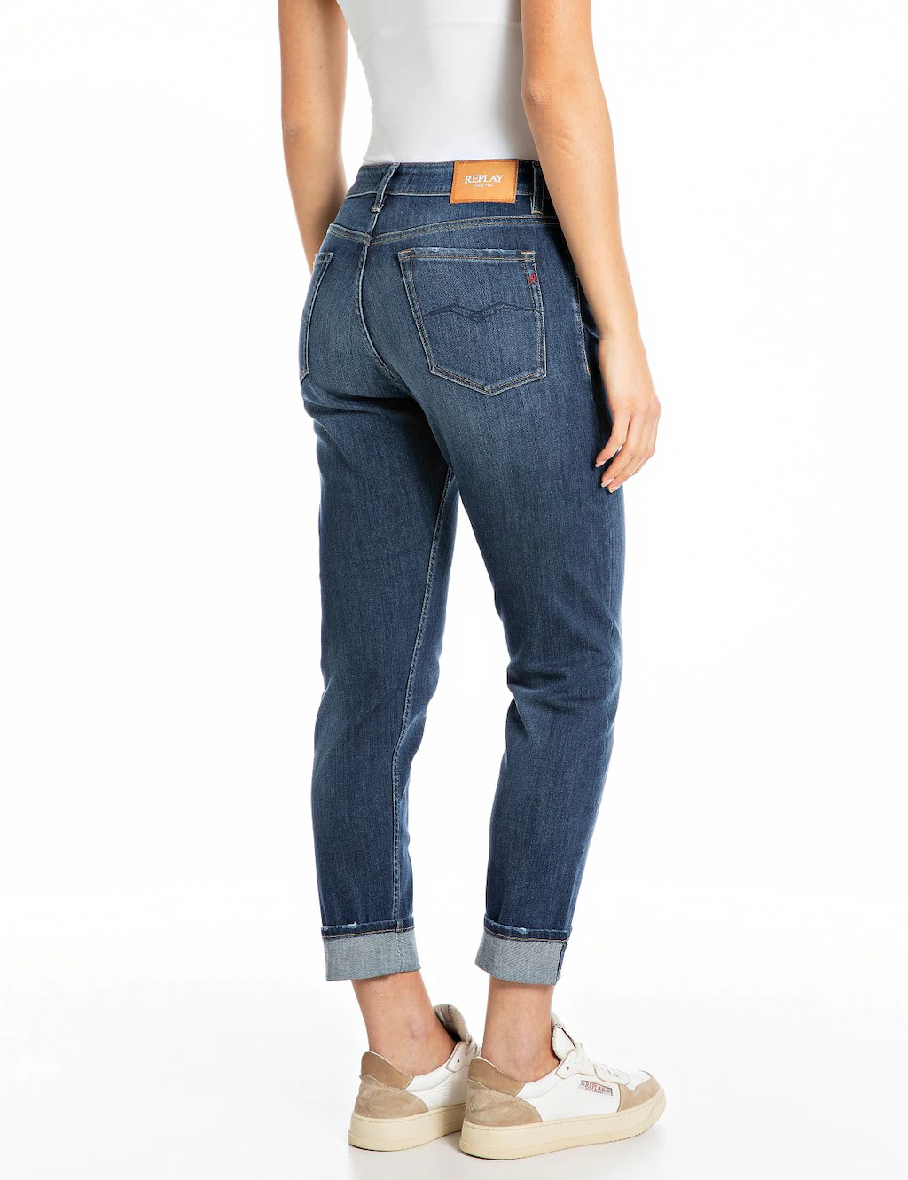 Replay Damen Jeans MARTY - Boyfriend Fit - Blau - Medium Denim günstig online kaufen