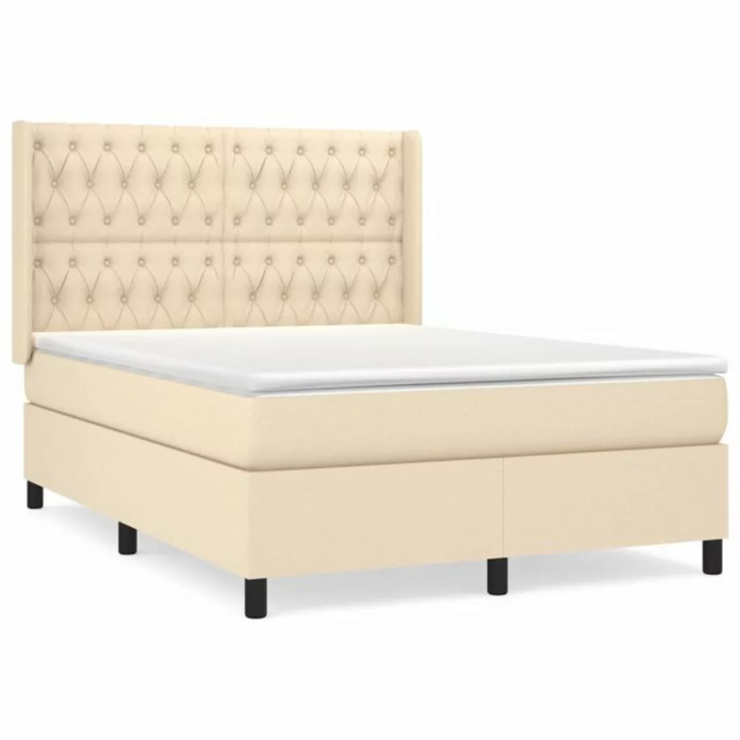 vidaXL Boxspringbett Bett Boxspringbett mit Matratze & Topper Stoff verschi günstig online kaufen