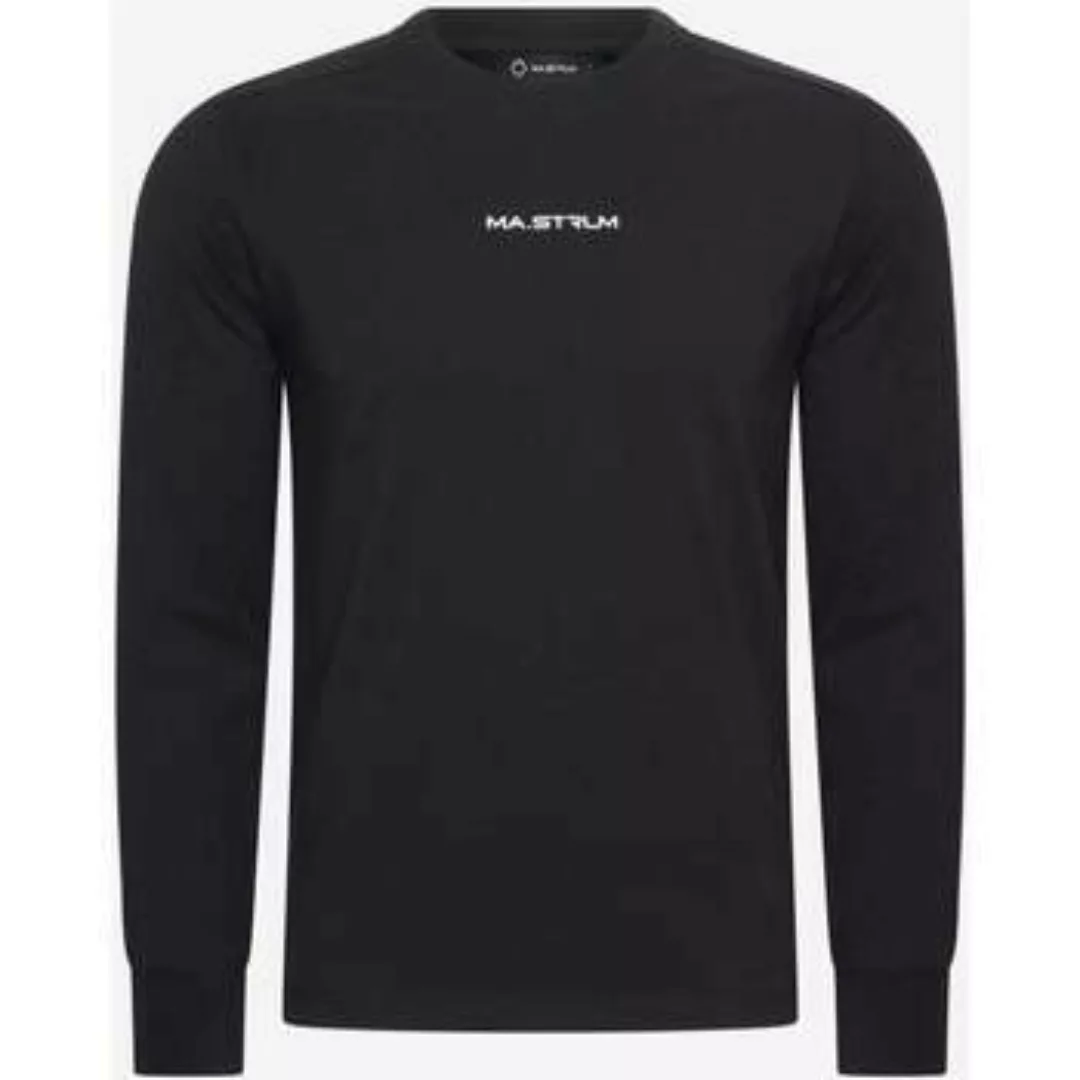 Ma.strum  T-Shirts & Poloshirts Ls mastrum printed tee - black günstig online kaufen