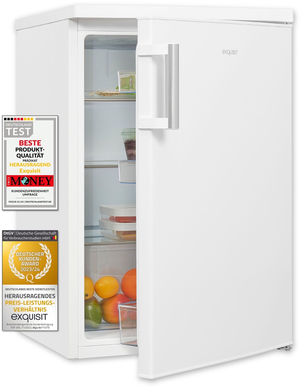 exquisit Kühlschrank »KS16-V-H-010D weiss«, Energieeffizienzklasse D, 133 L günstig online kaufen