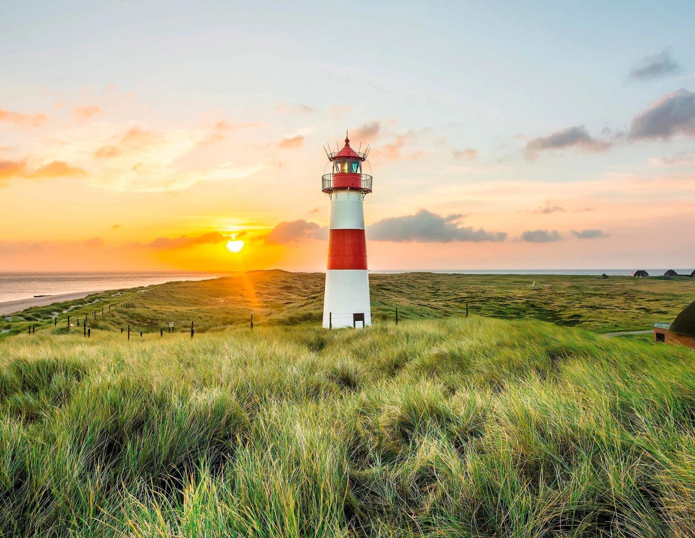 living walls Fototapete »Leuchtturm Sylt«, Motiv-abstrakt-naturalistisch, D günstig online kaufen