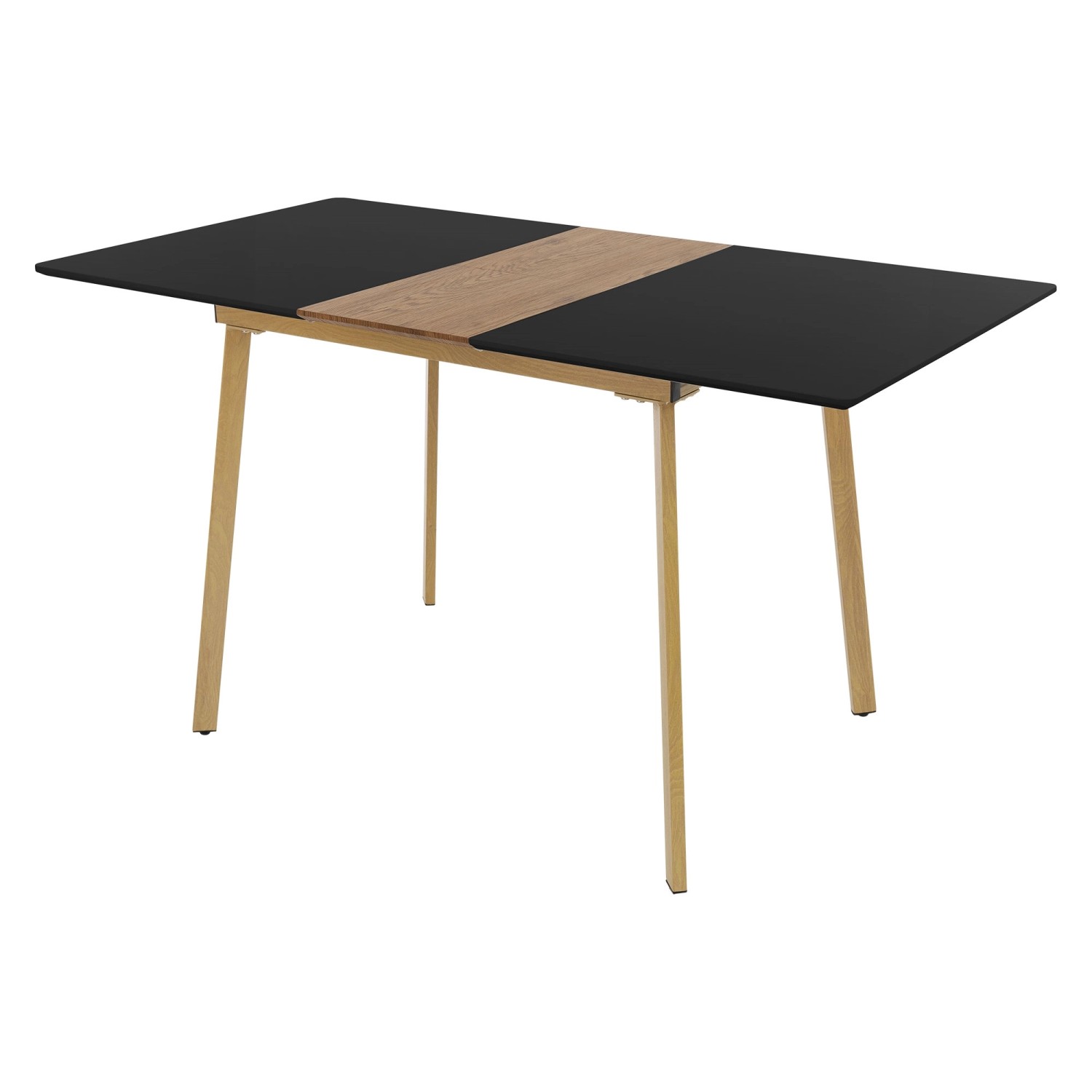 ML-Design Esstisch Ausziehbar Schwarz aus Holz 110-140x75x76,5 cm 4-6 Perso günstig online kaufen