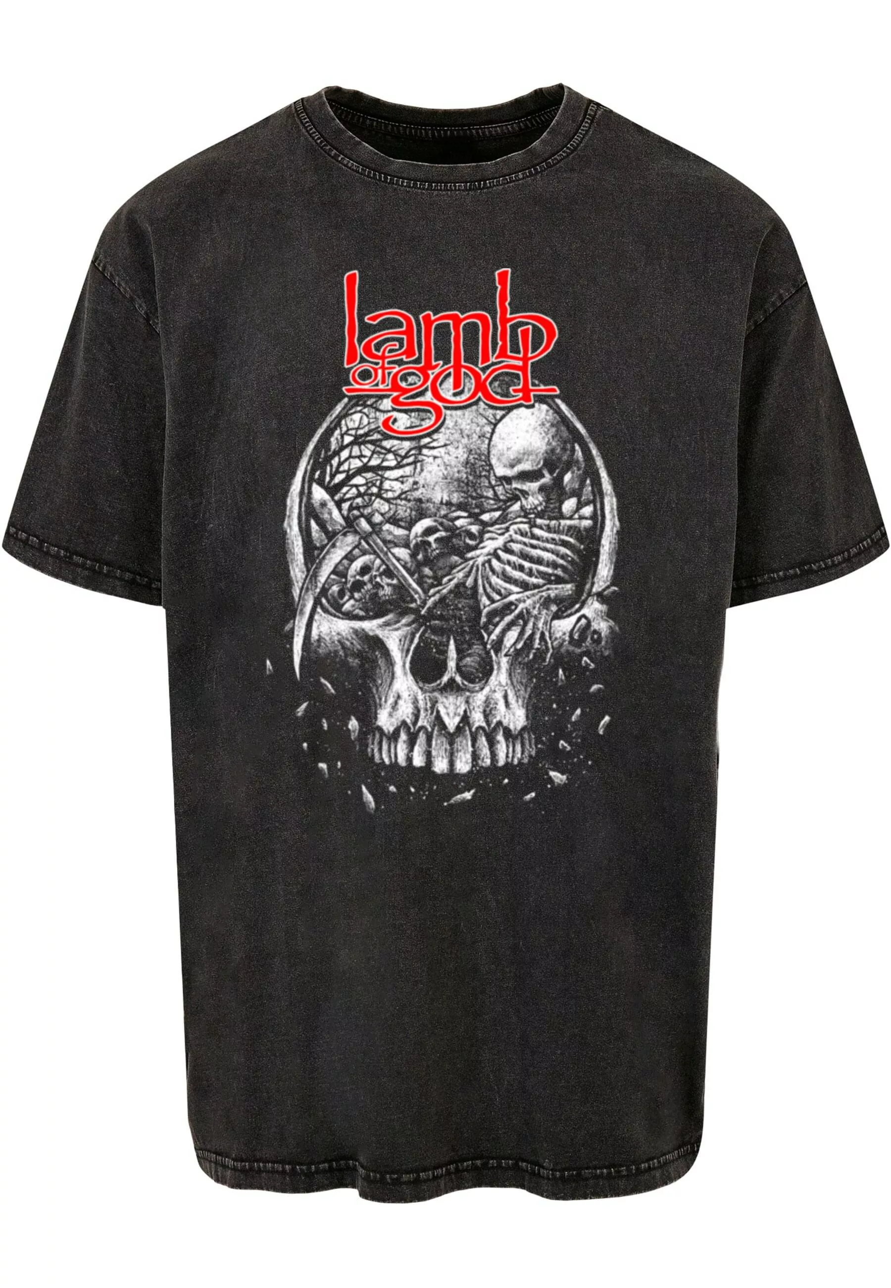 Merchcode T-Shirt "Merchcode Herren Lamb Of God - Tombskull Washed Oversize günstig online kaufen