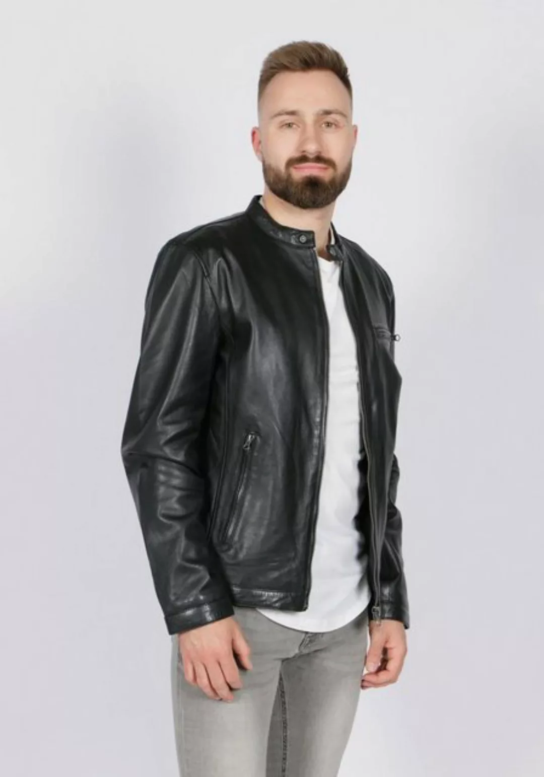 Freaky Nation Lederjacke Easy Jim-FN günstig online kaufen