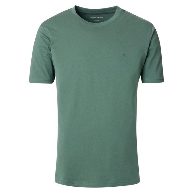 CASAMODA Rundhalsshirt CasaModa Übergrößen Basic T-Shirt agavengrün günstig online kaufen