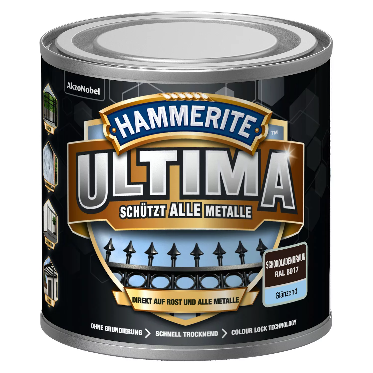 Hammerite Ultima Premium Metall-Schutzlack glänzend Schokoladenbraun 250 ml günstig online kaufen