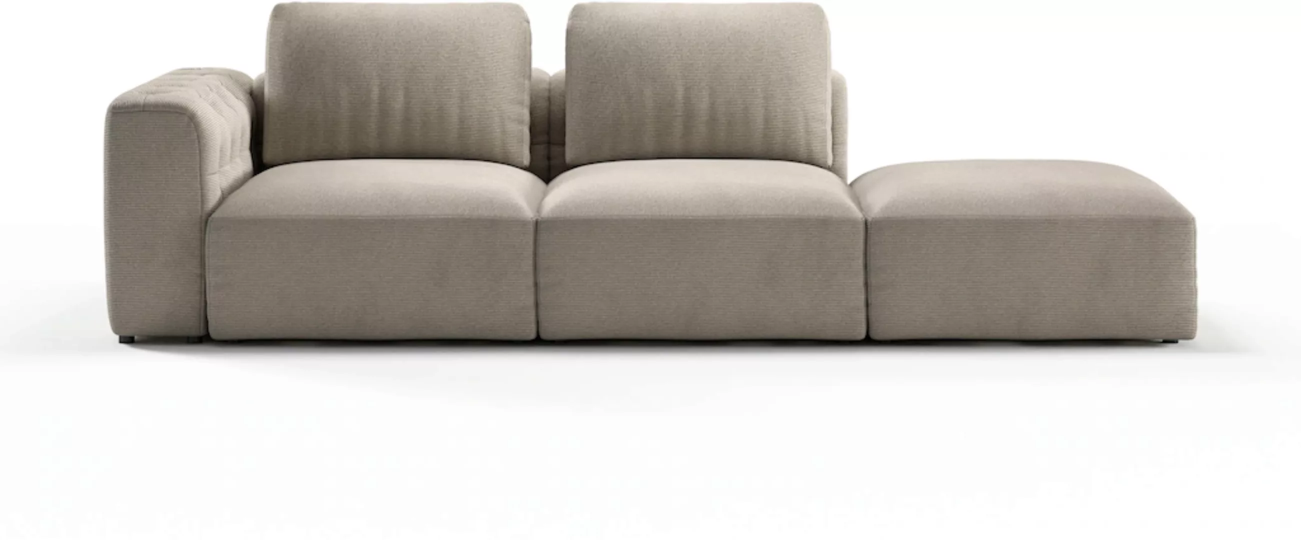 RAUM.ID Chaiselongue "Cushid", Modul-Sofa, bestehend aus 2-Sitzer und Hocke günstig online kaufen