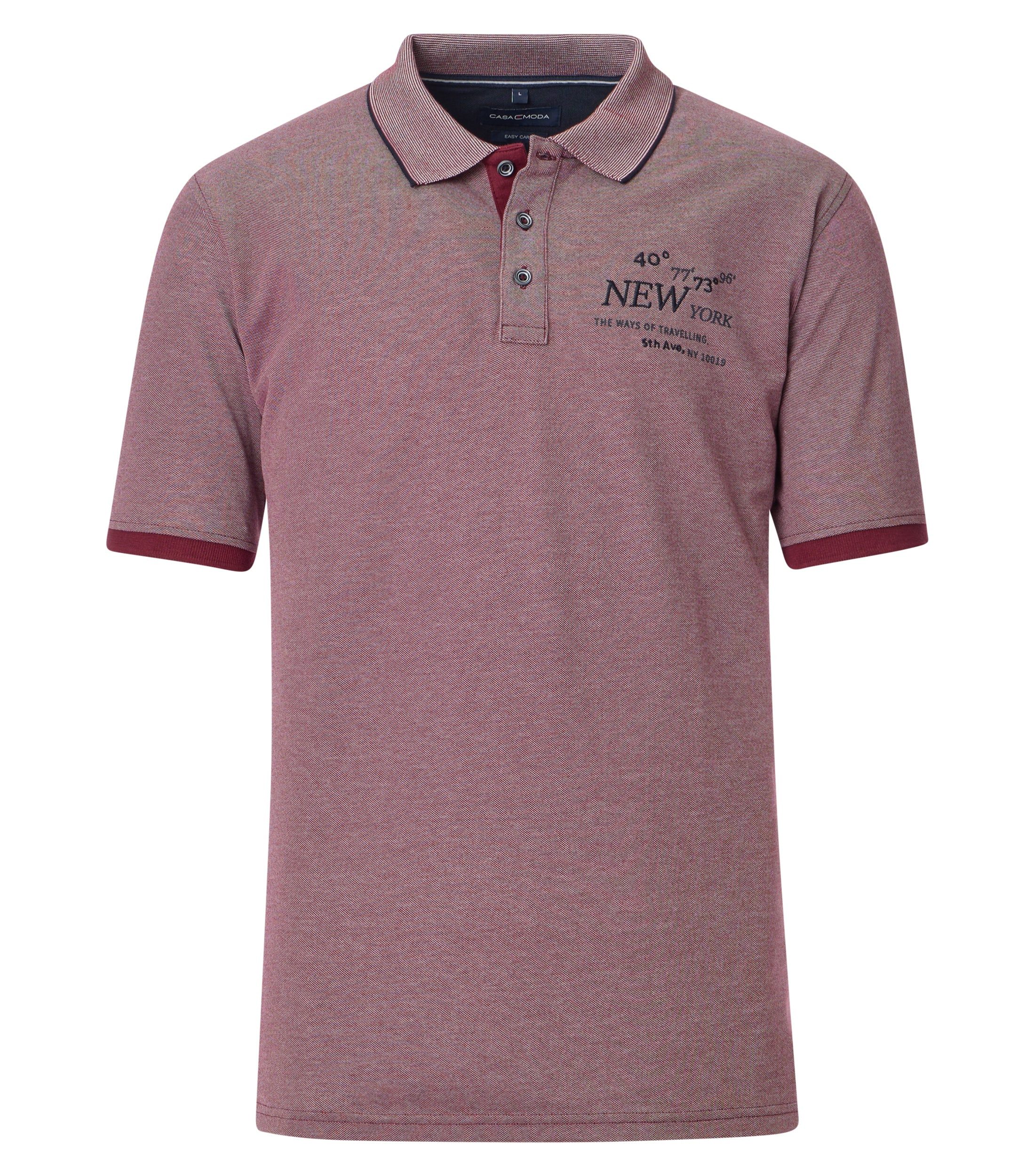 CASAMODA Poloshirt "CASAMODA Polo-Shirt Print" günstig online kaufen