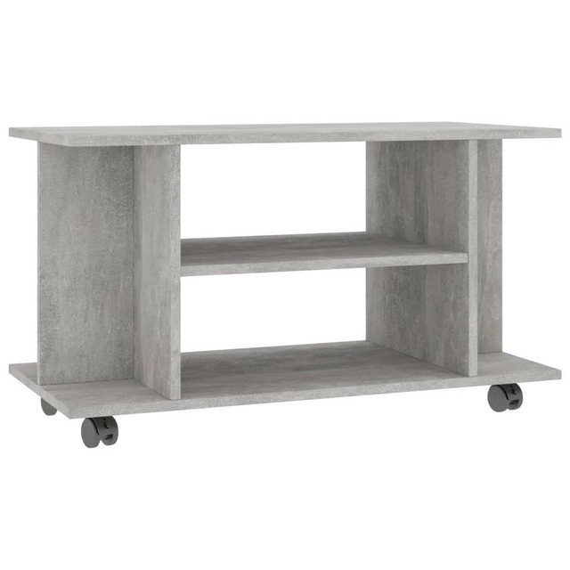 furnicato TV-Schrank mit Rollen Betongrau 80x40x45 cm Holzwerkstoff (1-St) günstig online kaufen