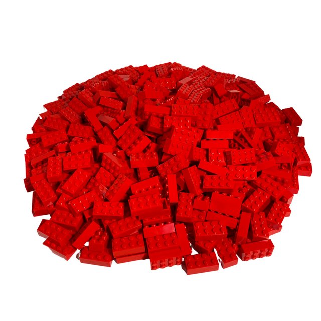 LEGO® Spielbausteine LEGO® 2x4 Steine Hochsteine Rot - 3001 NEU! Menge 250x günstig online kaufen
