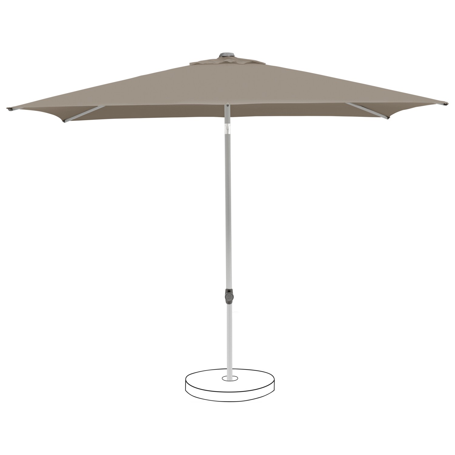 Suncomfort by Glatz Marktschirm Taupe hell mit Neigungsfunktion günstig online kaufen