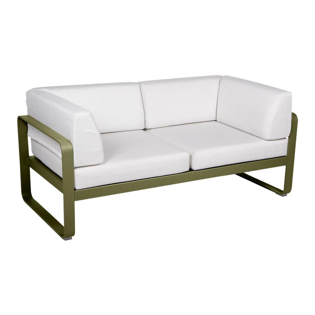 Bellevie 2-Sitzer Club Sofa D3 Pesto 81 Grauweiß günstig online kaufen