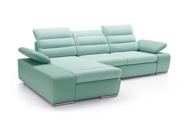 Xlmoebel Sofa Moderne Eckcouch mit Schlaffunktion aus Leder und Stoffbezug günstig online kaufen