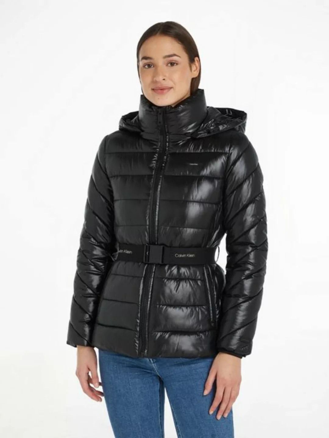 Calvin Klein Steppjacke ESS BELTED PADDED LW JACKET mit Markenlabel günstig online kaufen