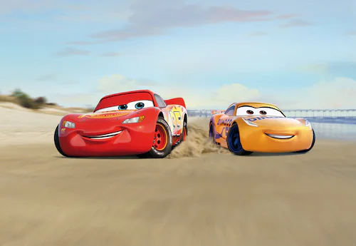 Komar Fototapete Cars Beach Race  368 x 254 cm günstig online kaufen