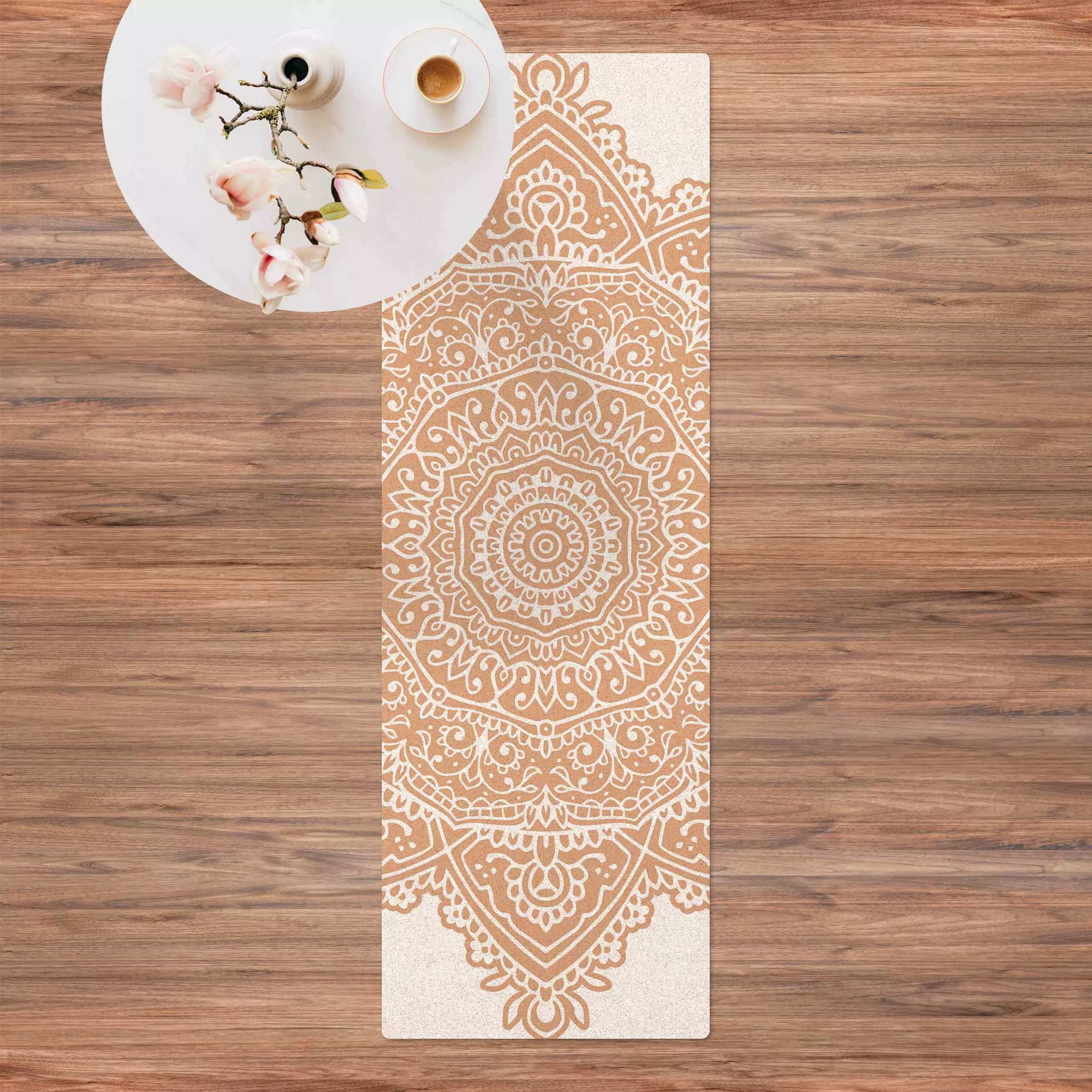 Kork-Teppich Mandala Indische Ornamente günstig online kaufen