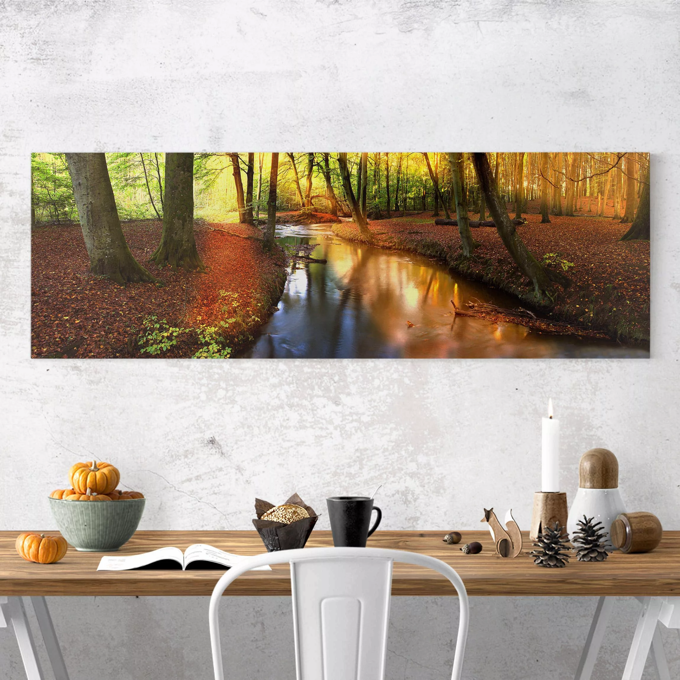 Leinwandbild Wald - Panorama Autumn Fairytale günstig online kaufen