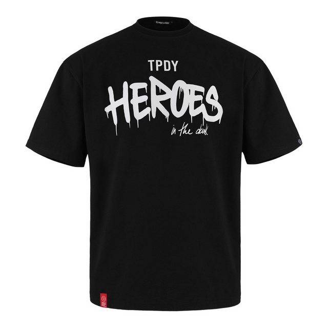 trueprodigy Oversize-Shirt Dexter Logoprint Rundhals dicker Stoff günstig online kaufen