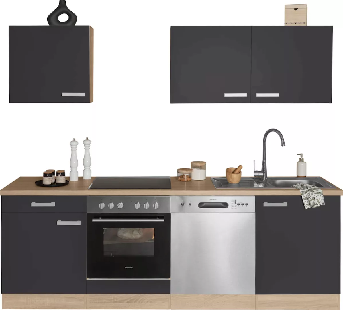 OPTIFIT Küchenzeile "Leer Breite 240 cm", mit Hanseatic E-Geräten, inkl. Ge günstig online kaufen