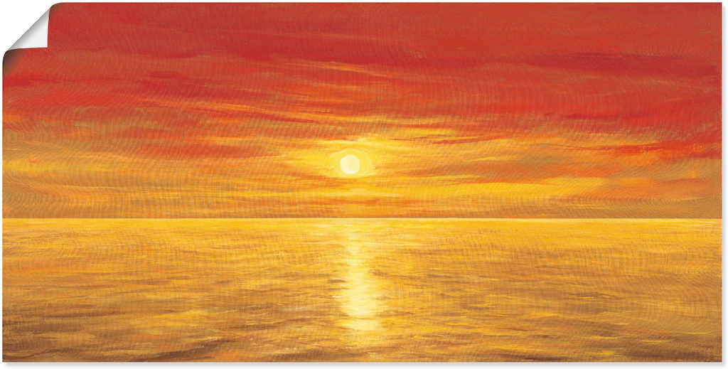 Artland Poster »Oranges Meer«, Meer Bilder, (1 St.), als Alubild, Leinwandb günstig online kaufen