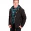 Hybrid-Jacke, schwarz/d.-grün günstig online kaufen