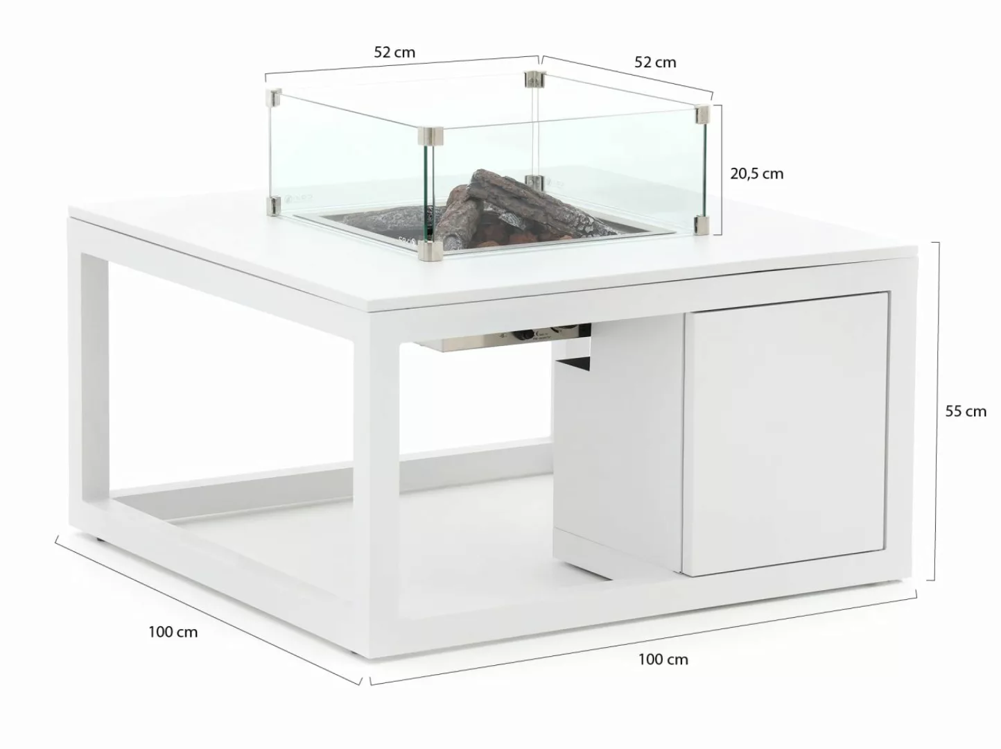 Cosiraw Lounge Feuertisch 100x100x55 cm günstig online kaufen