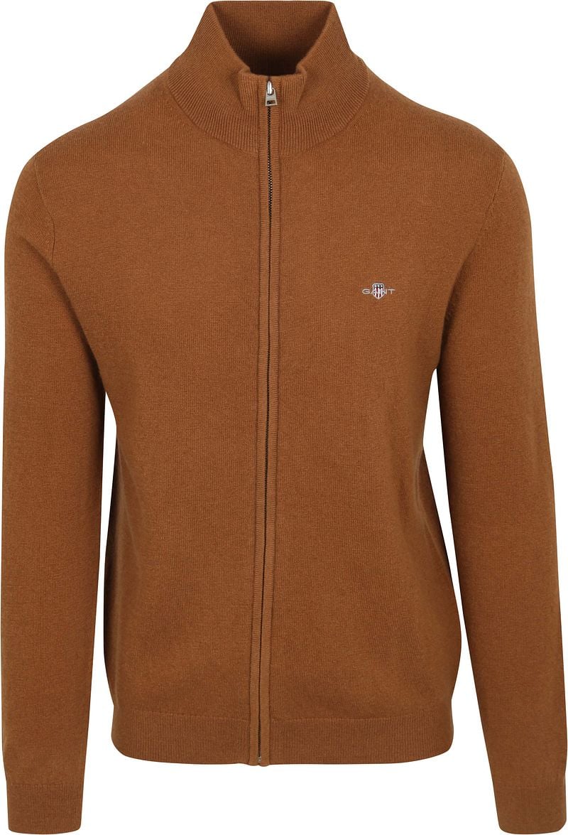 Gant Strickjacke Wool Blend Camel - Größe 3XL günstig online kaufen