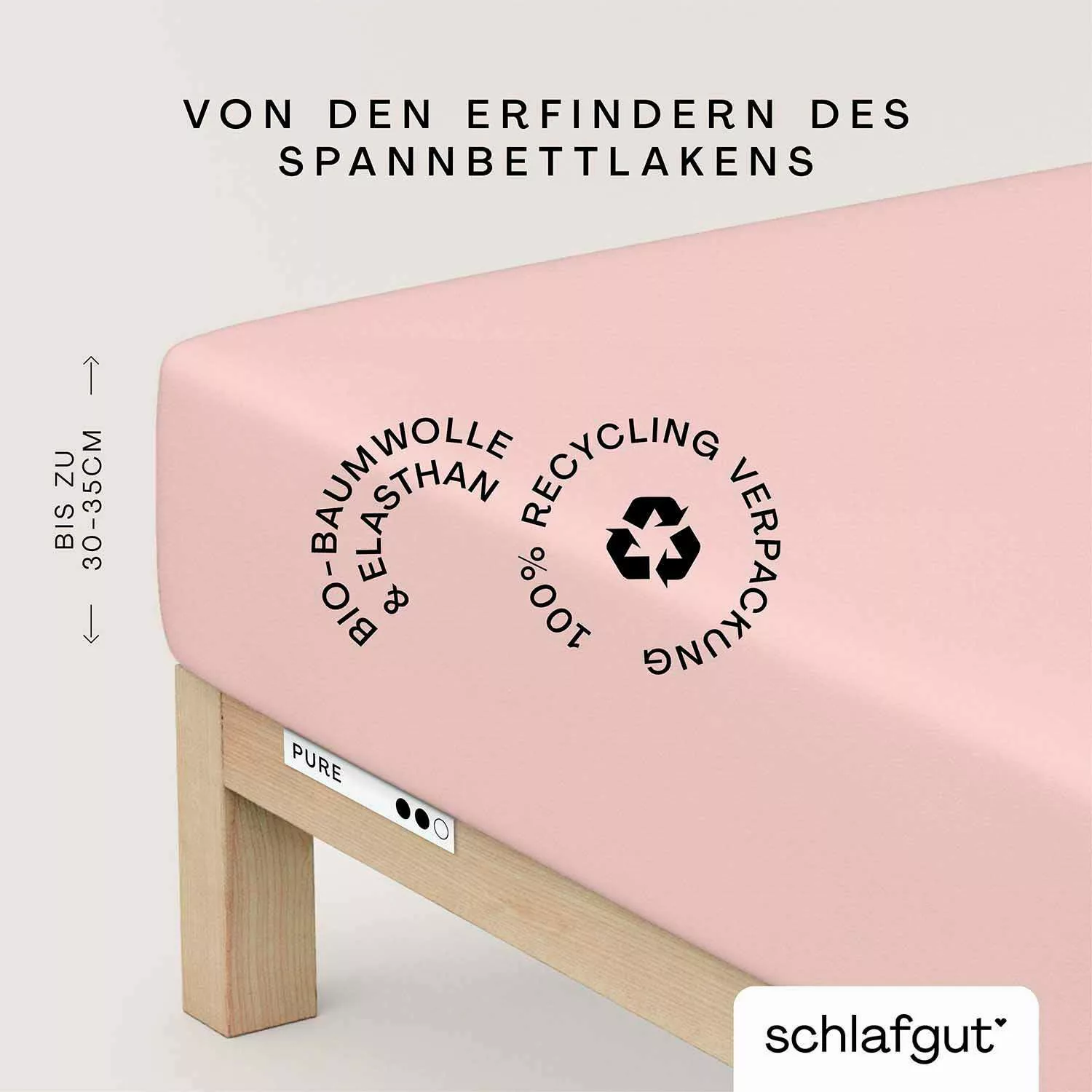 Schlafgut Spannbettlaken PURE Bio-Baumwolle mit Elasthan, günstig online kaufen
