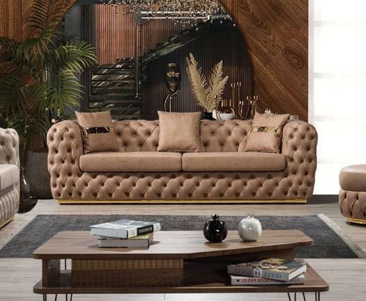 Xlmoebel 3-Sitzer Dreisitzer Chesterfield Couch Luxuriöses Modernes Design, günstig online kaufen