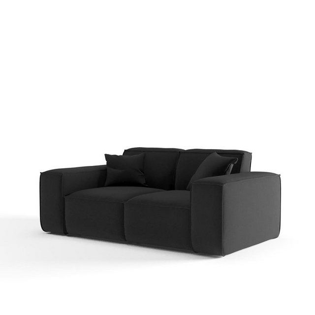 Beautysofa Sofa Lugano, 2-Sitzer Sofa aus Cordstoff oder Velourstoff, Zweis günstig online kaufen