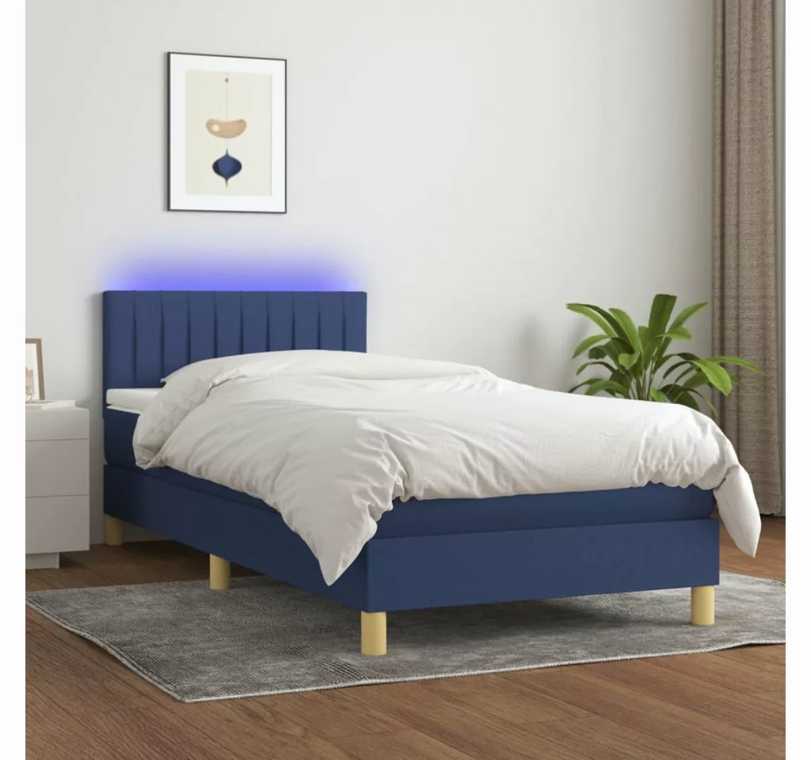 vidaXL Boxspringbett Bett Boxspringbett komplett mit Matratze & LED Stoff ( günstig online kaufen