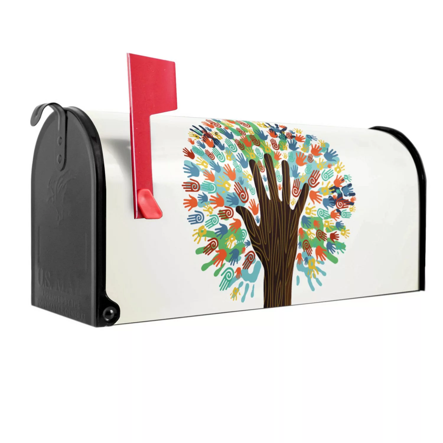 Banjado Amerikanischer Briefkasten Schwarz 48x22x16cm US Mailbox Letterbox günstig online kaufen