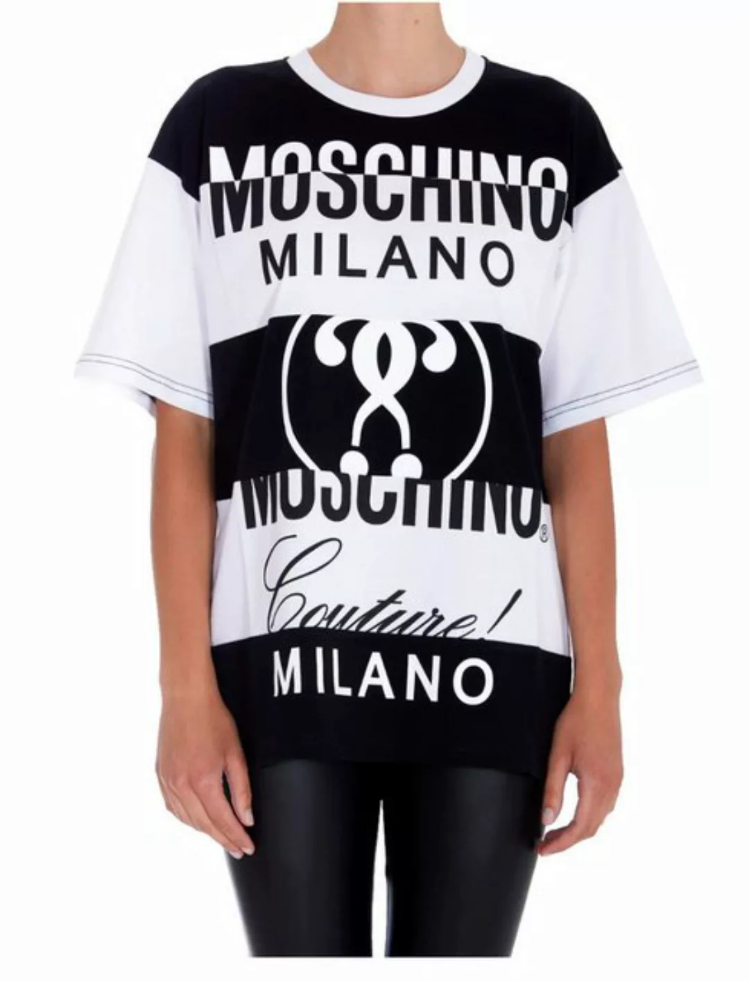 Moschino T-Shirt COUTURE Milano Oversize T-shirt Shirt Loose Fit Streifen T günstig online kaufen