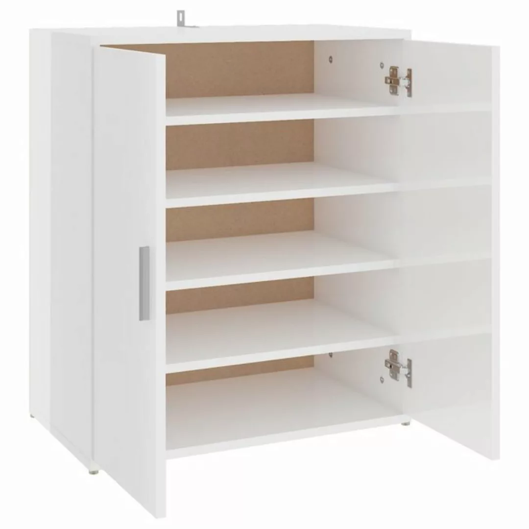 furnicato Schuhschrank Hochglanz-Weiß 60x35x70 cm Holzwerkstoff günstig online kaufen