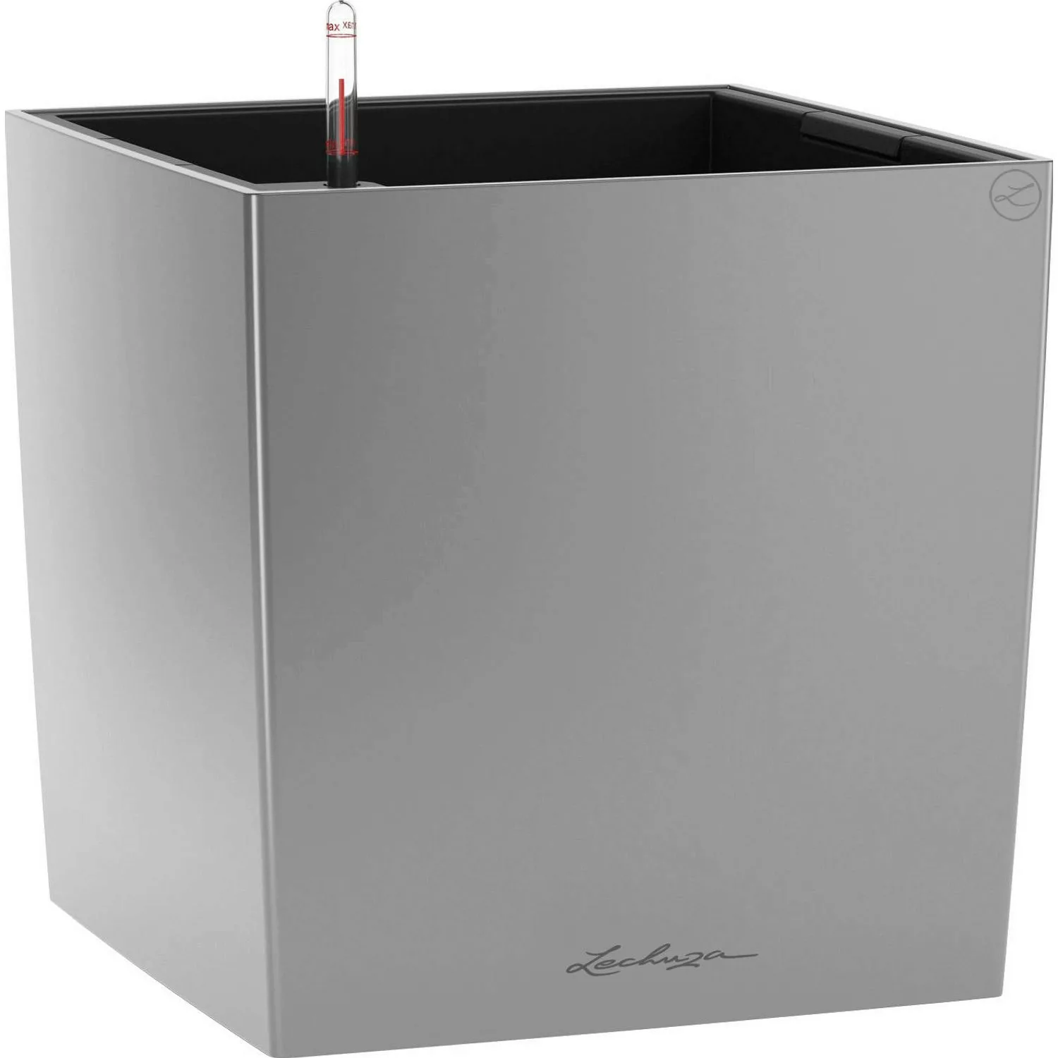 Lechuza Pflanzgefäß Cube Premium 50 cm x 50 cm Silber metallic günstig online kaufen